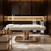 Table de massage électrique de luxe HICOMED à 3 moteurs, réglable, pour soins esthétiques et spa