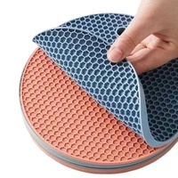 Mousseline en silicone alimentaire rond, résistant à la chaleur et durable, poêle à supporter, étuis chauffants anti-dérapants p