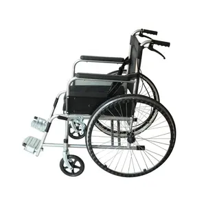 Venta al por mayor precio de fábrica Manual médico Doble transporte cómoda silla de ruedas con orinal