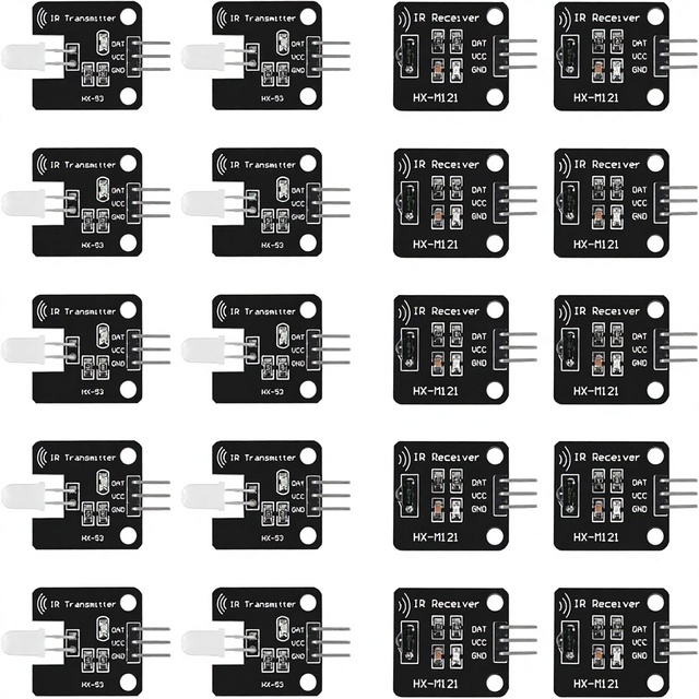 38kHz IR Receiver & Transmitter Sensor Module Kit-Ergonomic Electronic Building Blocks for TV Smartphone & Tablet