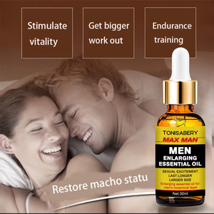 Aceite esencial de masaje de pene dorado de 30ml para el cuidado personal de los hombres Aceite de masaje de cuidado privado al por mayor - Product Image 2