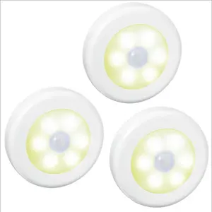 Akülü 6 LED kapalı hareket sensörü gece lambası manyetik bant hassas gece lambası hareket dedektörü dolap lambası