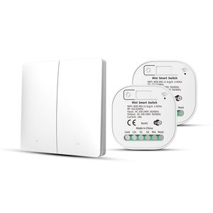 Interrupteur intelligent WiFi SIXWGH Alexa RF433 1/2 voies à énergie cinétique compatible <span class=keywords><strong>Bluetooth</strong></span>, max. 16A pour la maison - Product Image 1