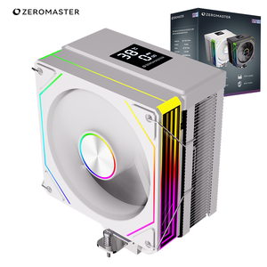Enfriador de Aire para CPU con Pantalla LCD, 220W TDP, 6 Tubos de Calor, Ventilador de Refrigeración ARGB para LGA1700 AM5, Venta al Por Mayor OEM, 6 Tubos de Calor de Alta Eficiencia - Product Image 1