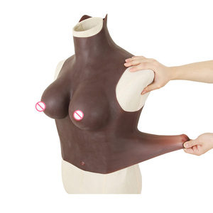 Prótesis de silicona marrón oscuro para hombre a mujer, faja moldeadora de senos, para transgénero, travesti, cosplay, copas B/C/D/E/F/G - Product Image 2