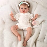 Poupée bébé fille réaliste Saskia Replica de 18 pouces avec veines réalistes, poupée reborn en vinyle avec tissu lesté