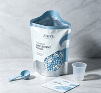 Sachets personnalisés à fond plat pour emballage alimentaire, sacs refermables en aluminium et plastique