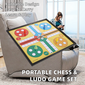 Juego de Mesa Plegable Portátil Educativo KUISHEN, Ajedrez y LUDO, Regalo para Niños, Material Plástico, Unisex, Gran Venta - Product Image 2