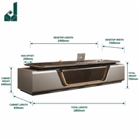 Bureau de direction moderne de luxe en forme de L, surface en MDF, table de patron avec armoire latérale, écologique, pour espace de travail de directeur général, utilisation en projet