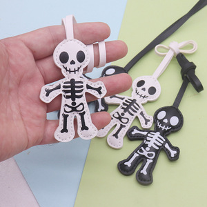 Colgante de esqueleto de Halloween de cuero PU, figura de hombre, accesorio DIY para bolso, decoración para el festival de Halloween, regalo - Product Image 3