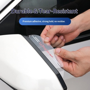 Pare-pluie transparent pour rétroviseur de voiture, protection universelle contre la pluie, autocollant adhésif imperméable, décoration de dessin animé - Product Image 4
