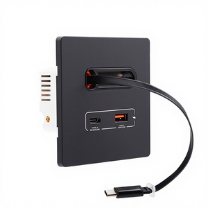 Panel de Pared Multifuncional Industrial de 20W con Puerto USB Tipo-C, Cable de Expansión con Carga Rápida para Teléfono Móvil - Product Image 4