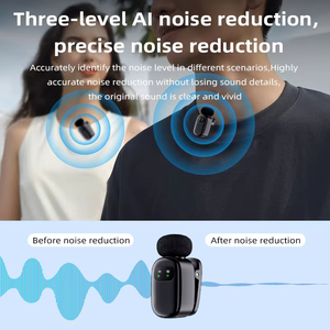 K21 không dây Lavalier Microphone với <span class=keywords><strong>LED</strong></span> chỉ số pin, Tương thích với điện thoại di động trò chơi ve áo Microphone - Product Image 4