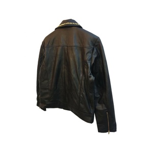 Negro 2024 moda abrigo-Cuello cuero Bulked Bomber chaqueta por encargo diseñadores Pu chaquetas de cuero para hombres - Product Image 2