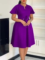 Robe de soirée élégante africaine pour femme, taille haute, coupe trapèze, collection été 2025