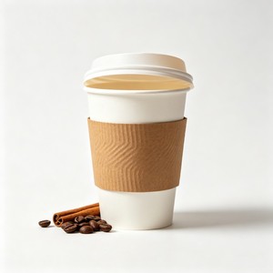 Gobelet en papier pour boissons chaudes avec logo imprimé personnalisé, conforme aux réglementations européennes, double paroi, pour thé à bulles, thé au lait, cappuccino - Product Image 2