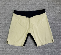 Shorts pour hommes à séchage rapide, gris clair uni, taille élastique, mi-longs, tricotés, shorts de plage, shorts de boxe, BOARDSHORTS
