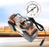 Compresseur d'air double cylindre 12V pour voiture Compresseur de pneu pour voiture Pompe à air 12v Pompe à air portable pour pneus de voiture