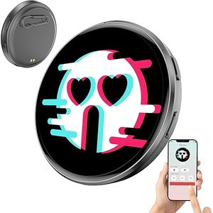Badge numérique IA à écran HD, Open Source, Open API, rechargeable, avec fonction de téléchargement d'images via Bluetooth, personnalisable OEM, en forme de pince ou de pendentif portable - Product Image 1