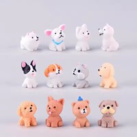 Joli chien de chiot artificiel 3D breloque en résine 3D accessoire porte-clés astucieux
