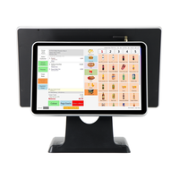 Caja Registradora POS Dual para Windows y Google Play Android 15.6+10.1/11.6 Pulgadas para Punto de Venta y Restaurante 156 POS Dual