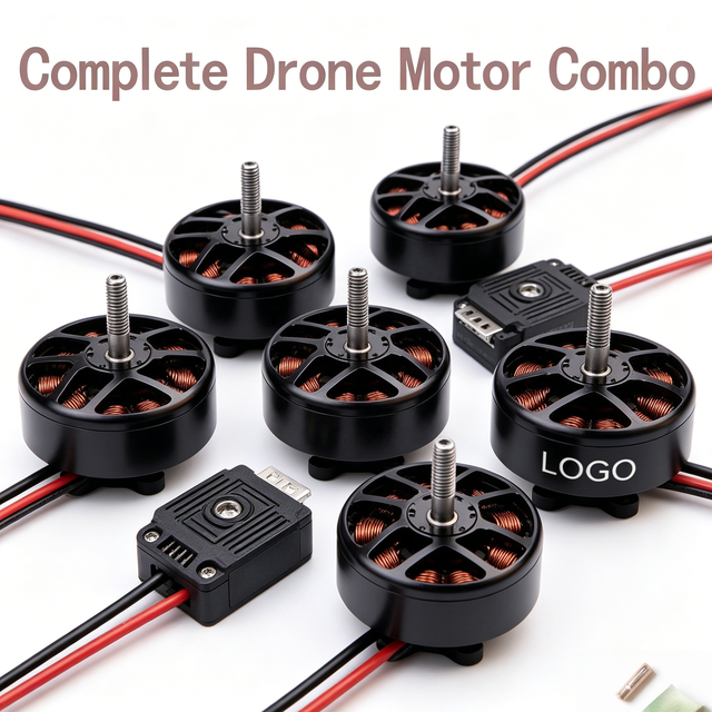 High-Power High Efficiency Aluminium Alloy Housing Drone Brushless Motor 4214-400KV 1310-3 Propeller for UAV Fixed-wing