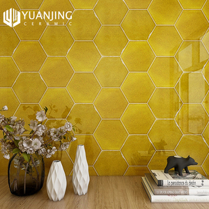 Carreaux muraux hexagonaux en porcelaine simple effet glacé brillant nordique 200x230mm, faits à la main, pour cuisine, salle de bain et <span class=keywords><strong>toilettes</strong></span> - Product Image 3