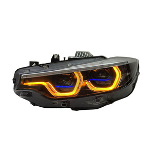 Fari LED SJC Auto per <span class=keywords><strong>BMW</strong></span> <span class=keywords><strong>Serie</strong></span> <span class=keywords><strong>4</strong></span> F32 F36 F82 F80, Fari Modificati Nuovi LCI con Finiture <span class=keywords><strong>Blu</strong></span> e Illuminazione Tricolore - Product Image 2