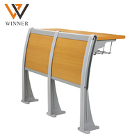 Ensemble de bureau et chaise réglables pour lycéens, structure en bois et métal, taille personnalisée, design moderne