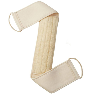 Vente en gros Style moderne Ceinture en luffa double face pour le corps Conception simple Longue bande Gommage pour le dos Brosse exfoliante à tirer et à frotter - Product Image 2