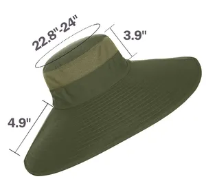 Cappello da sole Super a tesa larga UPF50 + protezione UV impermeabile cappello a secchiello a tesa larga per la pesca escursioni in campeggio