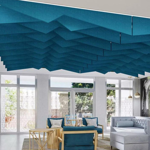 Panel acústico de aislamiento acústico Tablero de pared de techo colgante con diseño multifunción 9mm/12mm de espesor disponible - Product Image 1