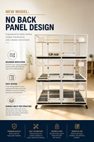 Grande cage d'élevage d'oiseaux en aluminium, cadre métallique blanc, cage à perroquets avec perchoir en bois sur roulettes pour canaris, pinsons et agapornis