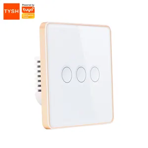 TYSH Factory Outlet Smart Life Home House 3 Gang Smart Home Switch Wifi Wireless Remote Led Light Tuya Wall Switch And Socket
