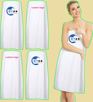Shengyuan Vente en gros OEM Peignoir de spa en microfibre pour femmes, serviette enveloppante pour le corps avec fermeture réglable pour la douche et la beauté