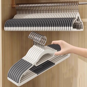Clothes Hanger Non Slip Anti Shoulder Plastic Hanger For Bedroom Storage Coat Hanger With <b>Hook</b> Type Rectangle Shape - Product Image 1
