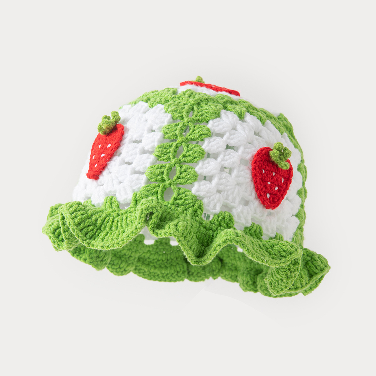 Green and white strawberry style
