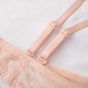 Conjunto de sujetador y Bragas para mujer, ropa interior transpirable para niñas, conjuntos de bragas breves transparentes para mujer, sexy para mujer, poliéster 100% personalizado - Product Image 6