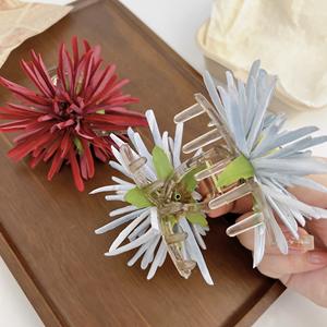 Frühling Sommer Neues Design Kunststoff Haar Krallen Sweet Style Künstliche Chrysantheme Haar Krallen Hot Selling! - Product Image 2