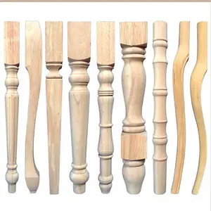 Pièces de meubles pieds de table de chaise en bois sculpté appliqué