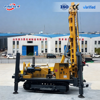 Machine de forage rotative mobile pour puits d'eau profonds (200m/350m/400m) à moteur diesel