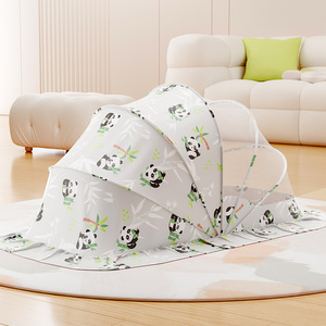 Moustiquaire pliable pour bébé, style yourte, couverture intégrale, universelle pour petits lits, moustiquaire sans fond à mailles denses pour nourrissons - Product Image 1