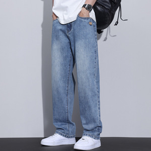 Haute qualité brodé Vintage mode hommes jean pantalon personnalisé homme bleu Baggy <span class=keywords><strong>Denim</strong></span> jean pantalon pantalon pour hommes jean - Product Image 4
