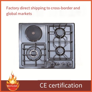 <span class=keywords><strong>Piano</strong></span> <span class=keywords><strong>Cottura</strong></span> Multifunzione, Combinazione Gas e Induzione, 4 Fuochi (3 Gas + 1 Elettrico), Superficie in Vetro Temperato Nero - Product Image 2