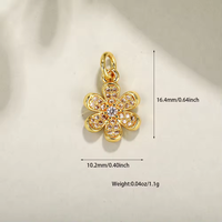 Liontin Hati Berlapis Emas 18K dengan Zirkon Kuningan CZ, Enamel, dan Mutiara, Aksesoris Pembuatan Perhiasan untuk Kalung dan Gelang DIY