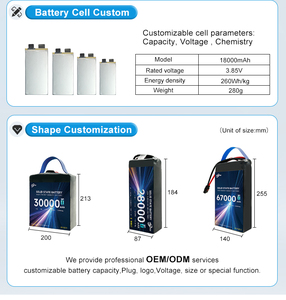 แบตเตอรี่ GPS Tracker 3.7v 60000mah ลิเธียมไอออนทรงสี่เหลี่ยม 30ah ชุดแบตเตอรี่แบบชาร์จได้ ระบบจ่ายพลังงาน ความจุสูง เซลล์ขนาดใหญ่ - Product Image 3