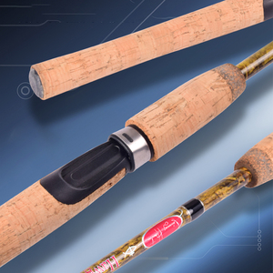 Canne à pêche spinning en fibre <span class=keywords><strong>de</strong></span> carbone 6'6'' avec guides en acier inoxydable pour la pêche en lac et en ruisseau, idéale pour la carpe crucian et le saumon - Product Image 5