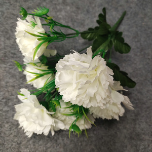 In Stock 6 Fork 6 Color <b>Artificial</b> Carnation Flower INS Style Faux Flower <b>Bouquet</b> Creative Gift For Living Room Decoration - Product Image 2