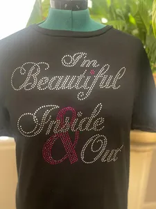 Custom Iron On Rhinestone T-Shirt Transfer Bling Crystal Motifs Wholesale