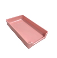 Assiettes en mélamine empilables rectangulaires réutilisables, plats de buffet, assiettes en plastique pour restaurant, pour fondue